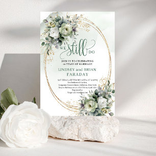 Moderne Invitation We Still Do Vert Doré Botanique