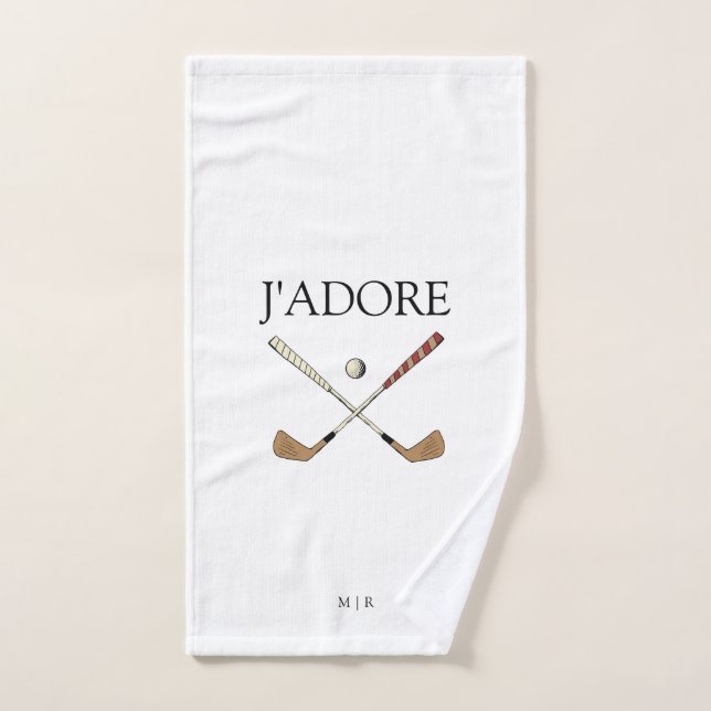 Moderne J'adore I Love Golf (Serviette à main)