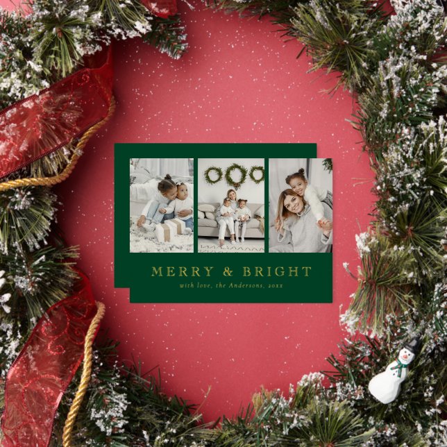 Moderne Joyeux et Vert Vacances de Noël (Insitu)