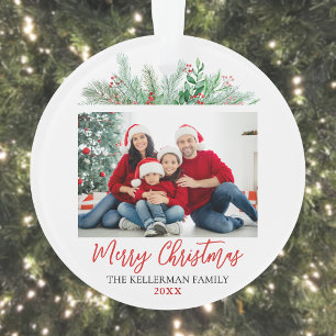 Moderne Joyeux Noël Photo de Famille en Écriture S