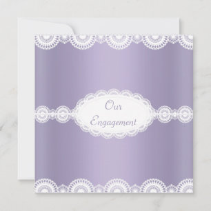 MODERNE LILAC ENGAGEMENT LACE INVITATION PARTI