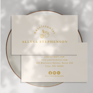 Moderne, logo de fruits, carte de visite nutrition