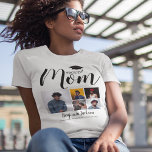 Moderne maman fière | 5 T-shirt photo<br><div class="desc">Créez votre propre T-shirt de remise de diplômes avec 5 photos de votre fils ou de votre fille, texte qui dit "FIÈRE MÈRE", 5 photos, le nom de vos enfants, l'école ou le collage et la classe de XXXX. Le t-shirt est facile à personnaliser et les styles de police, la...</div>