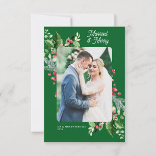 Moderne marié & joyeux faire-part mariage