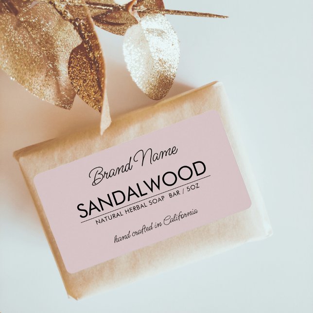 Moderne mauve simple cosmétique étiquette de savon (Créateur téléchargé)