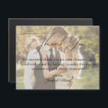 moderne merci écriture manuscrite mariage<br><div class="desc">élégant merci stylé écriture moderne mariage photo aimant</div>