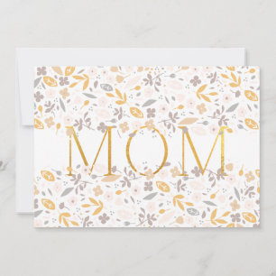 Moderne Mères jour Gold Foil MOM Floral Confetti