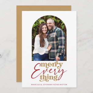 Moderne Merry Everything Arch Photo de vacances