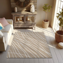 Moderne minimaliste Abstrait Beige & blanc