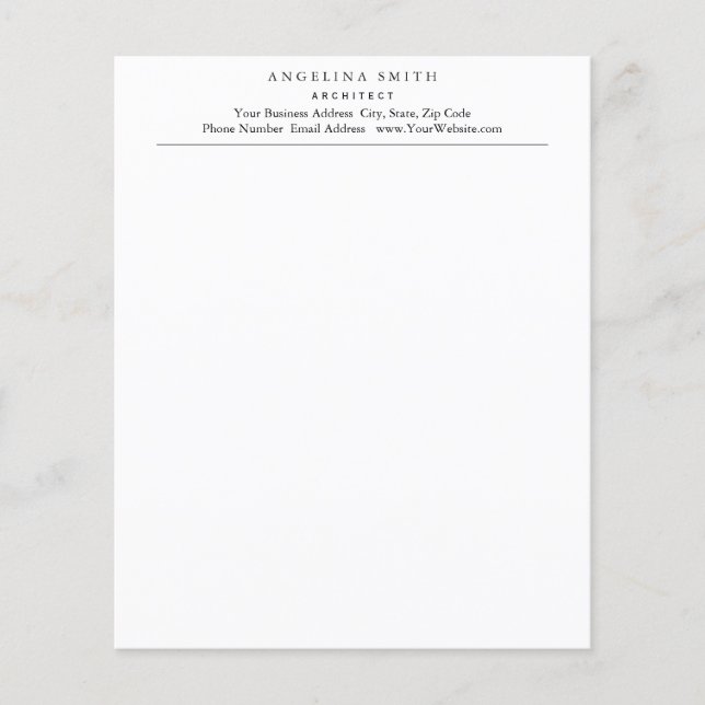Moderne minimaliste blanc professionnel (Devant)