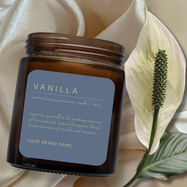 Moderne minimaliste bougie cosmétique étiquette pr (Créateur téléchargé)