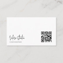 Moderne minimaliste Carte de visite de code QR