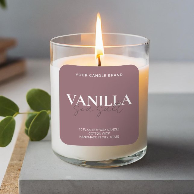 Moderne minimaliste Élégant Étiquette de bougie (Créateur téléchargé)