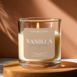 Moderne minimaliste Élégant Étiquette de bougie<br><div class="desc">Moderne minimaliste Élégant Étiquette à bougie. Personnalisez toutes les couleurs et le texte pour un autocollant étiquette à bougie personnalisé pour votre petite entreprise.</div>