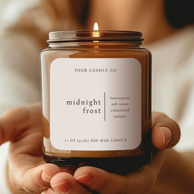 Moderne minimaliste Emballage de bougies Étiquette (Créateur téléchargé)