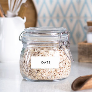 Moderne minimaliste étanche Étiquette de bocaux d'