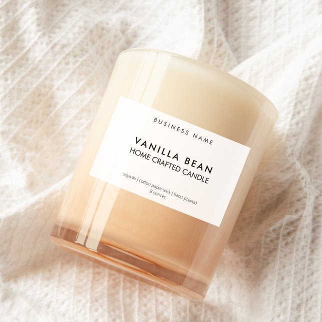 Moderne minimaliste Étiquette à bougies maison (Créateur téléchargé)