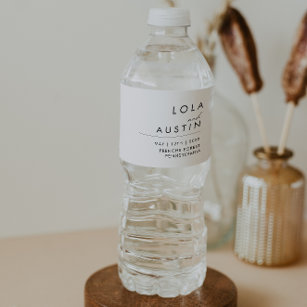 Moderne minimaliste Étiquette de bouteille d'eau
