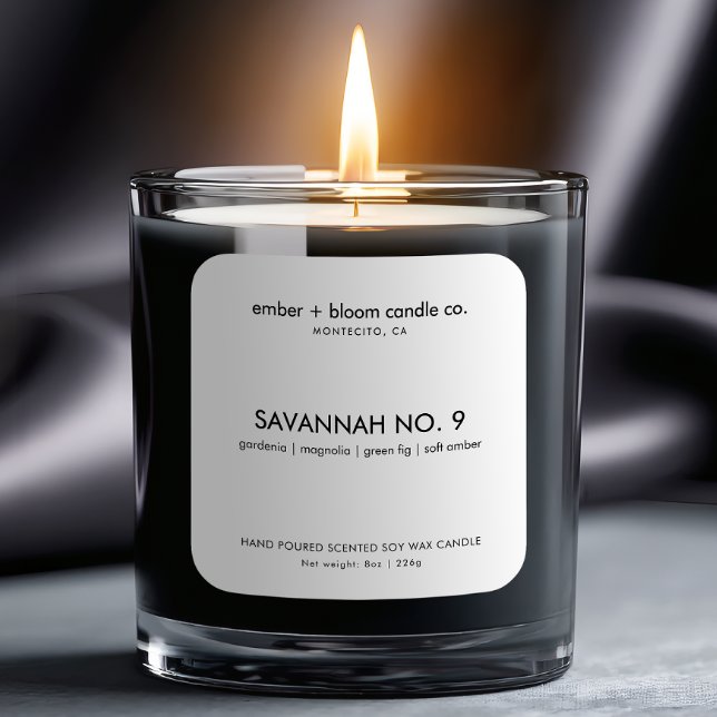 Moderne minimaliste Étiquettes de bougie artisanal (Créateur téléchargé)