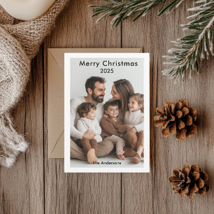 "Moderne minimaliste Joyeux Noël Photo de famille
