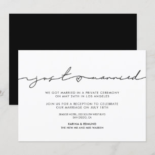 Moderne minimaliste Juste marié faire-part