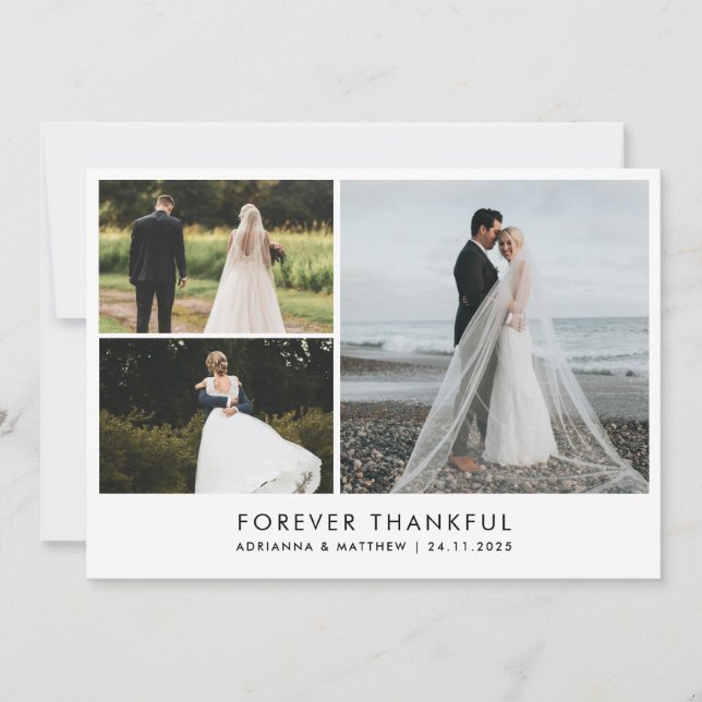 Moderne minimaliste Mariage pour toujours merci (Devant)