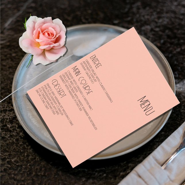 Moderne minimaliste Pastel Mariage Table Carte Men (Créateur téléchargé)