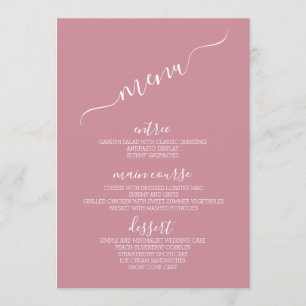 Moderne minimaliste Pastel Mariage Table Carte Men
