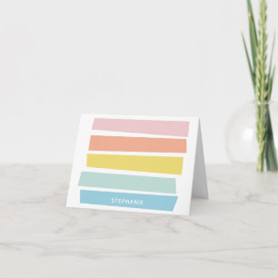 Moderne minimaliste Pastel rayé Personnalisé