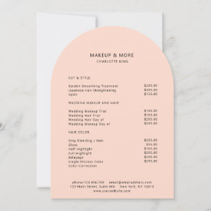 Moderne, Minimaliste, Pêche, Carte de Tarif de Sal