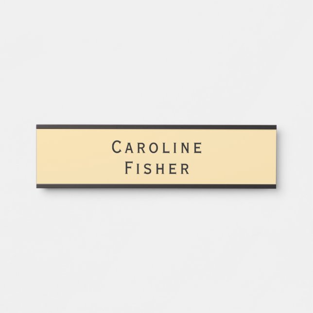 Moderne minimaliste Plaque Simple Beige (Devant)
