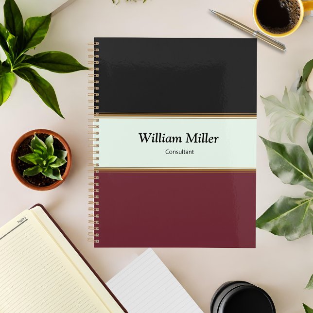 Moderne minimaliste rayures de marron noir (Créateur téléchargé)