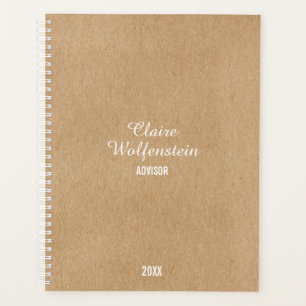 Moderne minimaliste rustique kraft script