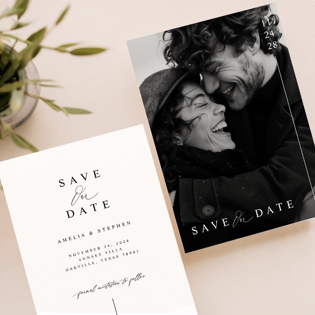 Moderne minimaliste Sauvegarder la date Invitation (Créateur téléchargé)