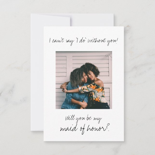 Moderne minimaliste Soyez ma servante d'honneur (Devant)