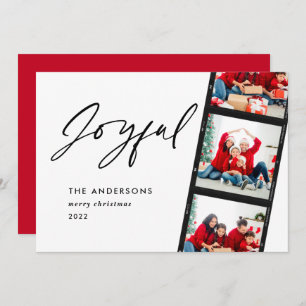 Moderne minimum 2 Photo Joyeux Noël rouge