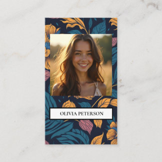 Moderne modèle de carte de visite éditable avec fo