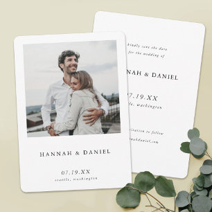 Moderne modèle d'invitation de mariage avec photo