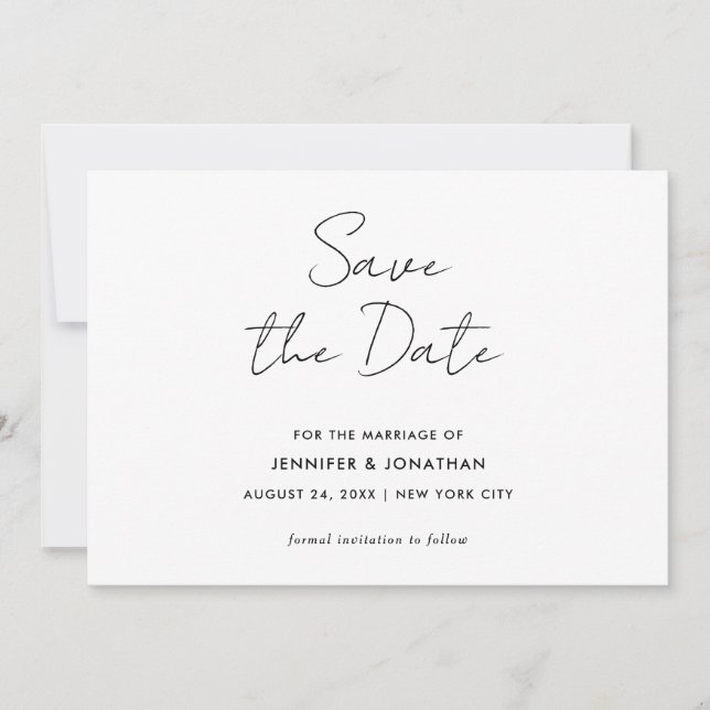 Moderne Modèle Simple Noir Et Blanc Calligraphie (Devant)