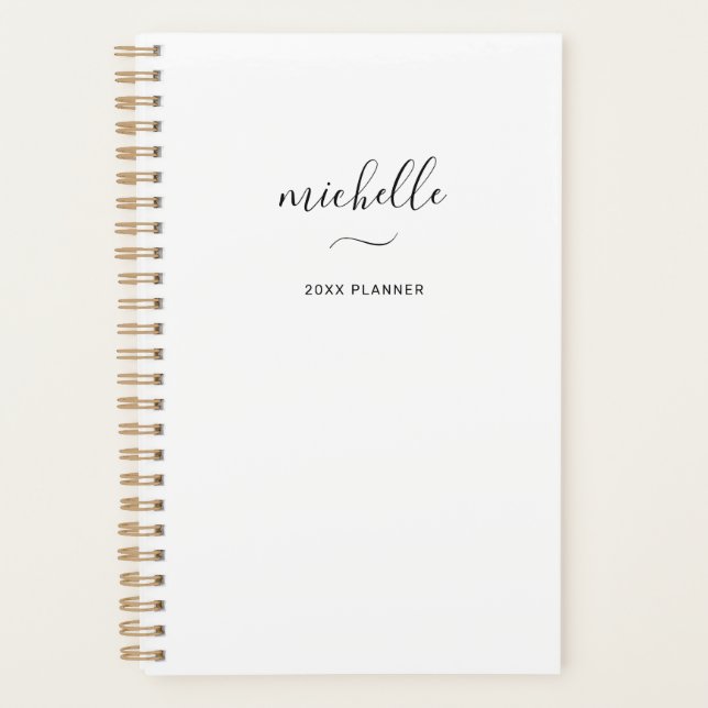 Moderne monogramme écriture mensuelle hebdomadaire (Devant)