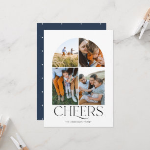 Moderne multi photo bleu noël 4 photo