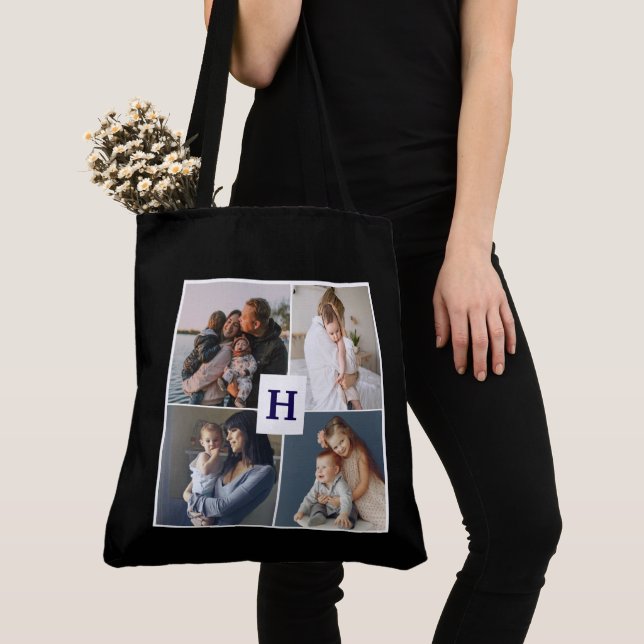 Moderne Multi Photo Grid Cute MOM Sac fourre-tout  (De près)
