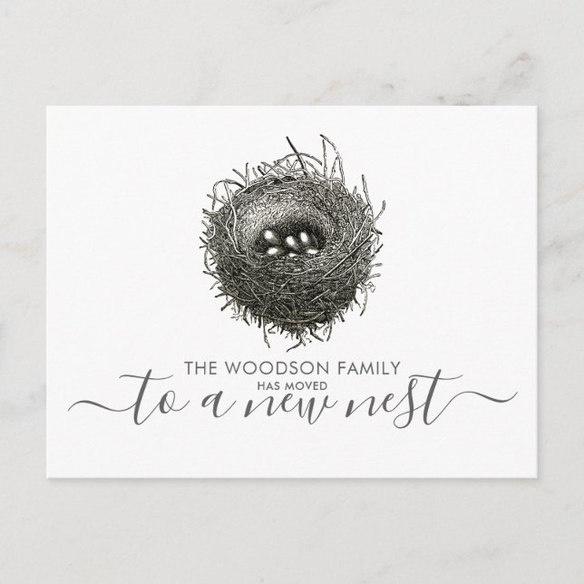 Moderne Nest Moving Faire-part Changement d'adress (Devant)