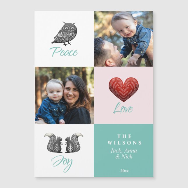 Moderne Noël scandinave photo mignonne (Devant)