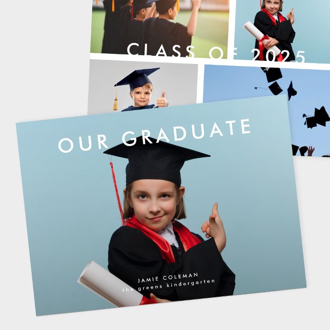 Moderne NOTRE GRADUIT 5 Faire-part photo (Créateur téléchargé)