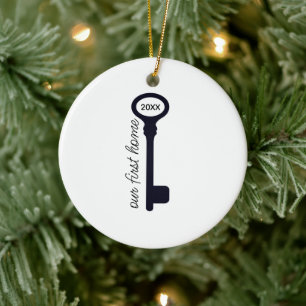 Moderne Notre Première Maison Ornement de Noël
