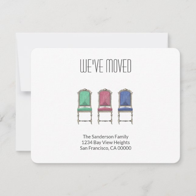 Moderne Nous avons déménagé la famille Faire-part  (Devant)