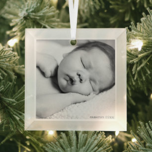 Moderne Ornement de Noël pour Photo de Bébé Année 