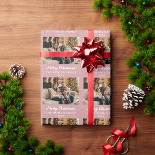 Moderne Papier Cadeau de Noël Famille Photo Person