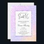Moderne pastel violet lavande doux 16 Invitation<br><div class="desc">Célébrez la journée spéciale de votre fille avec l'invitation Sweet 16 aux couleurs pastel.</div>